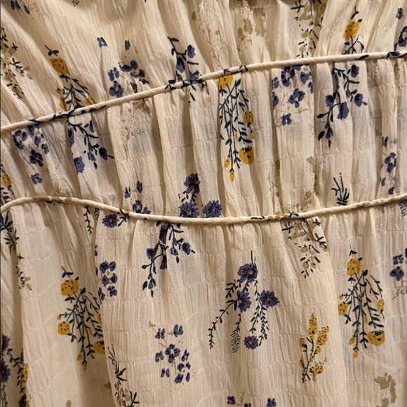 ba&sh Cream and Blue Floral Blouse - Picture 3 of 8